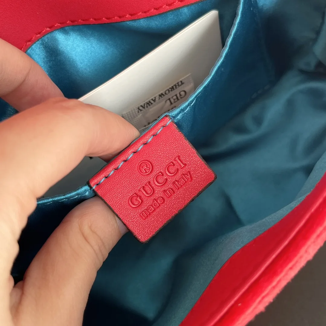Gucci GG Marmont Velvet Collection - Red Bag