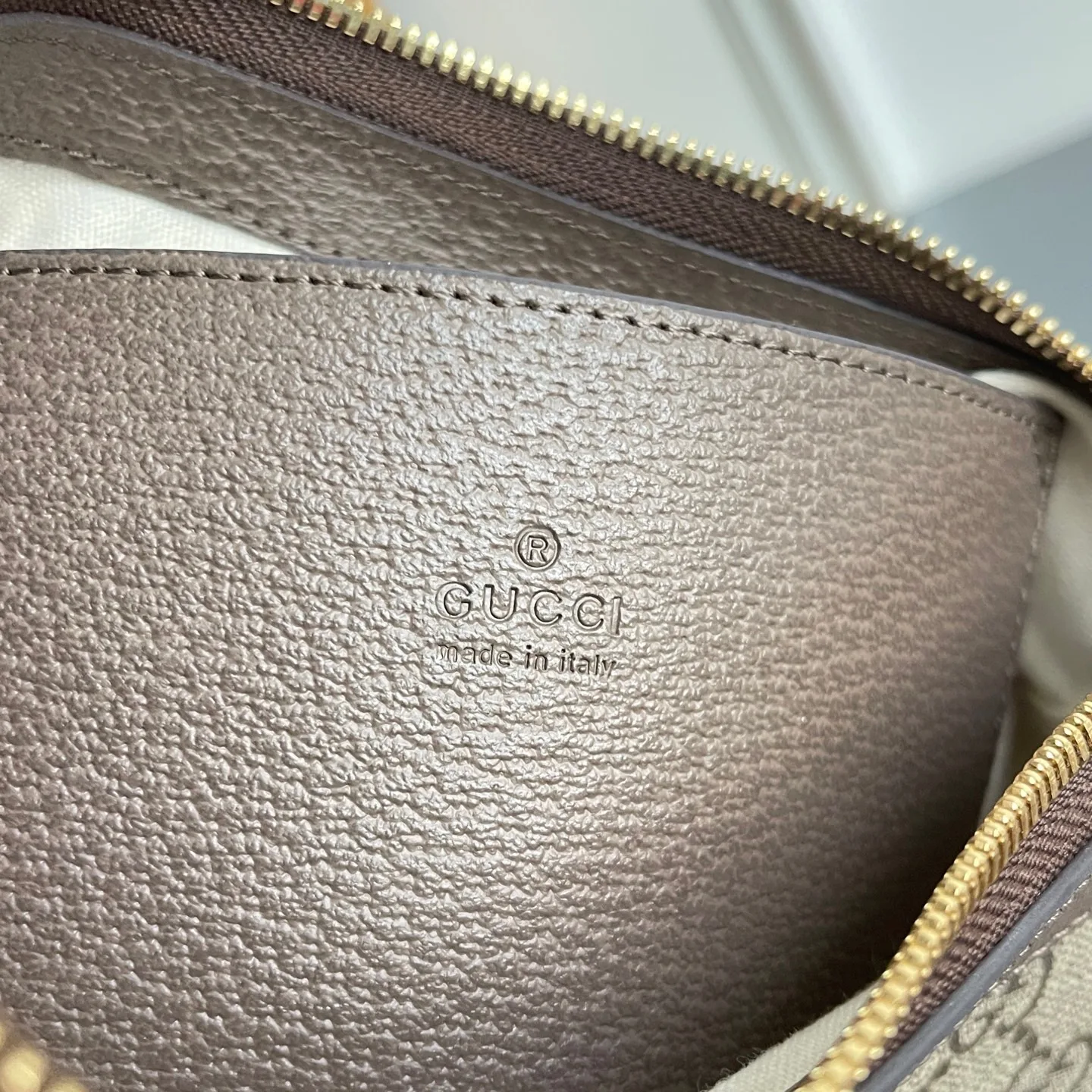 [TOP]Gucci Ophidia Collection Small Handbag - Beige And Dark Brown Bag
