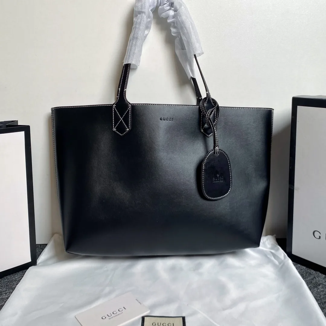 Gucci GG Monogram Blooms Medium Reversible Tote Beige Blue Navy - Bag