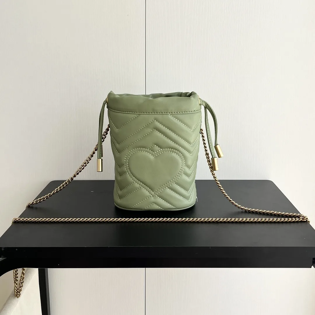 Gucci GG marmont mini bucket bag Green - Bag