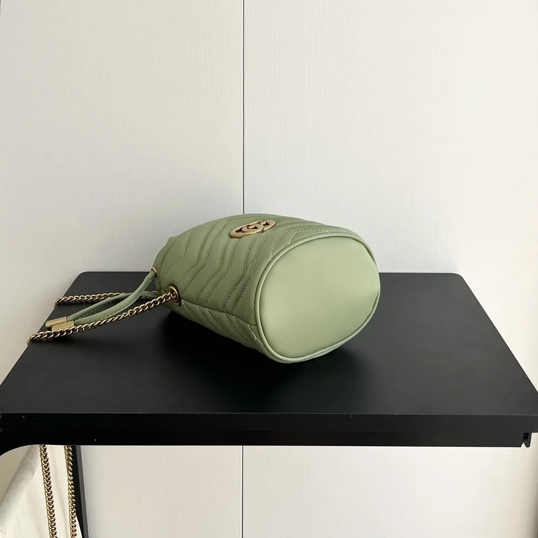 Gucci GG marmont mini bucket bag Green - Bag