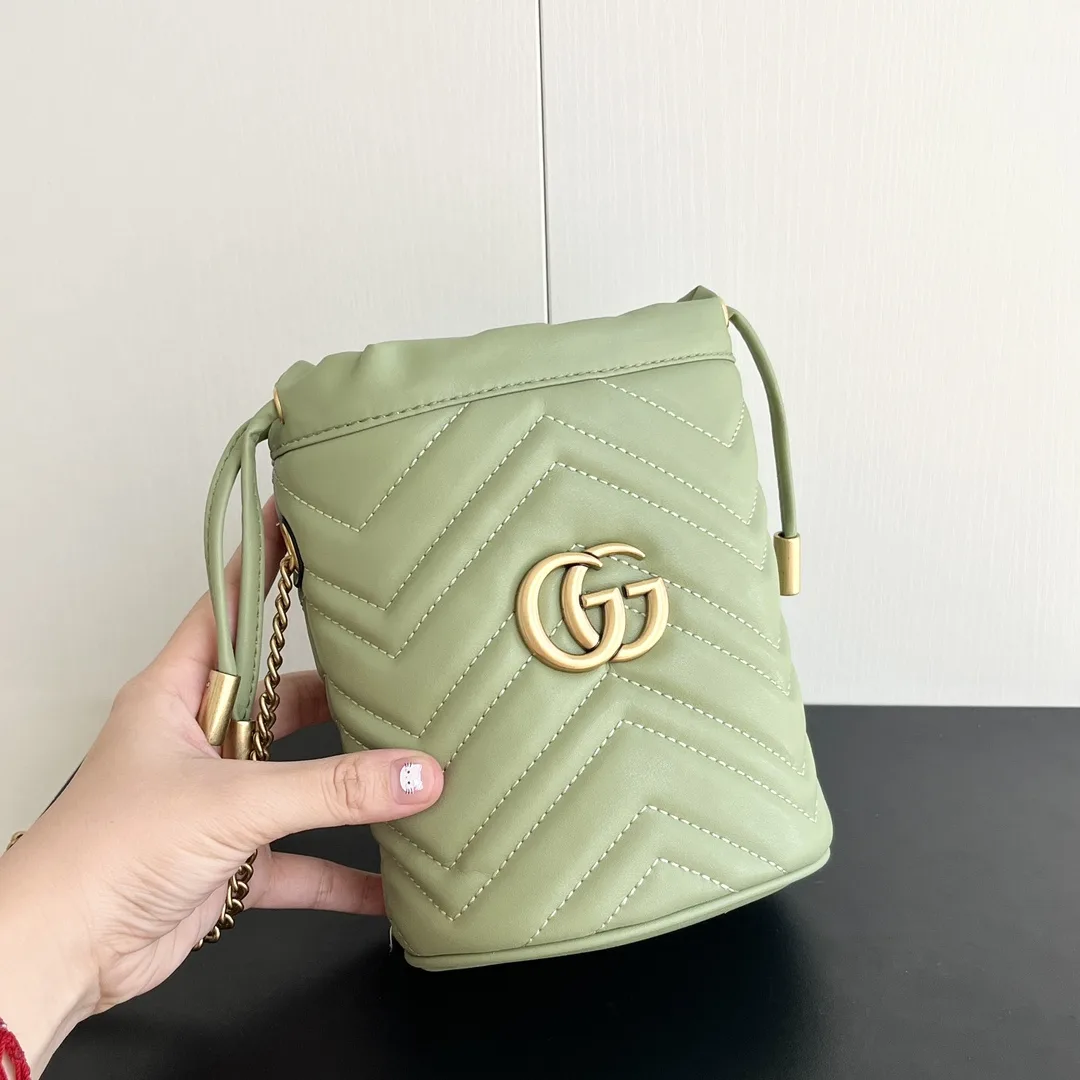 Gucci GG marmont mini bucket bag Green - Bag
