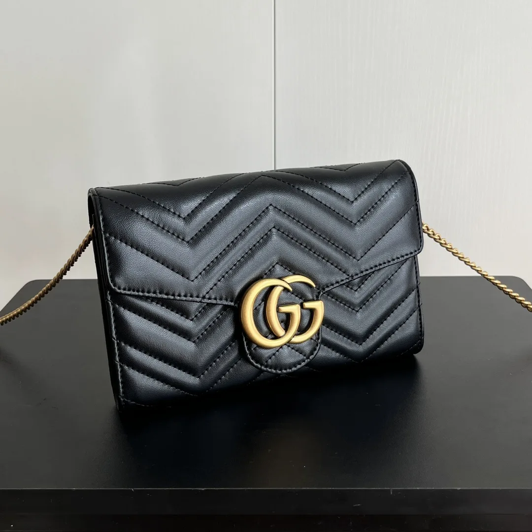 Gucci Marmont Chain Wallet - BlackWallet