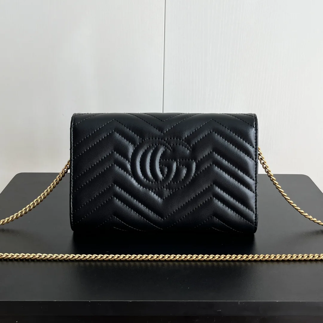 Gucci Marmont Chain Wallet - BlackWallet