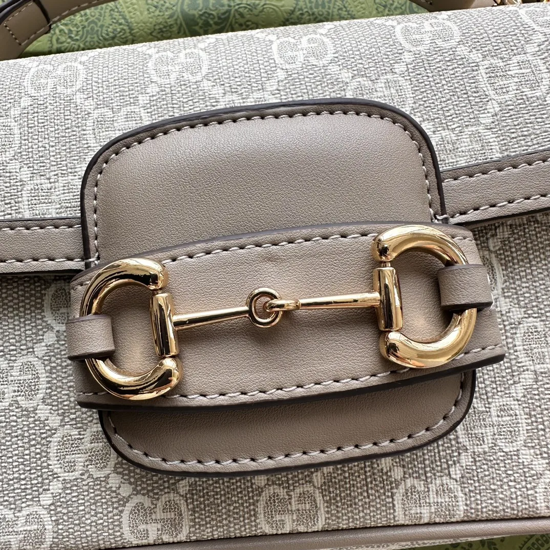 Gucci Horsebit 1955 Small Grey Shoulder Bag