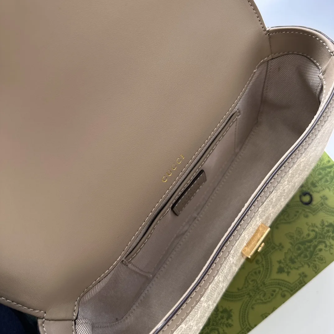 Gucci Horsebit 1955 Small Grey Shoulder Bag