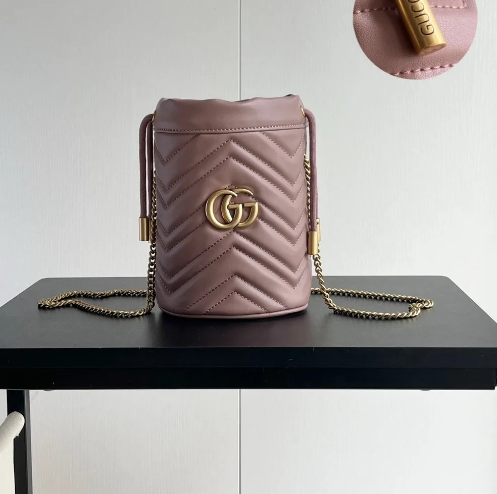 Gucci GG marmont mini bucket bag Beige - Bag