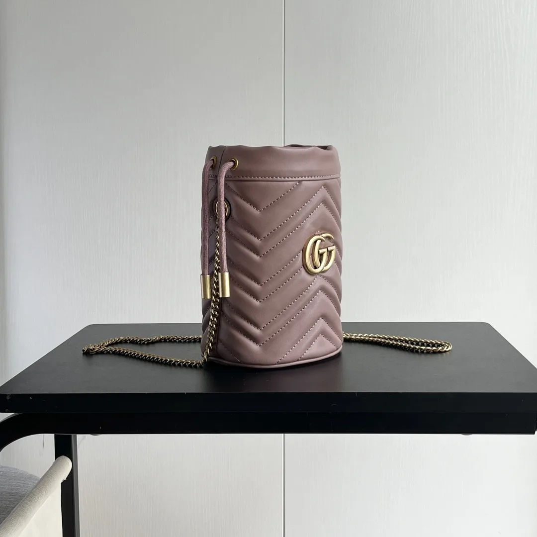 Gucci GG marmont mini bucket bag Beige - Bag