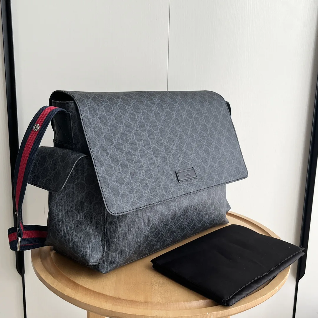GUCCI GG Diaper Bag Black Monogram