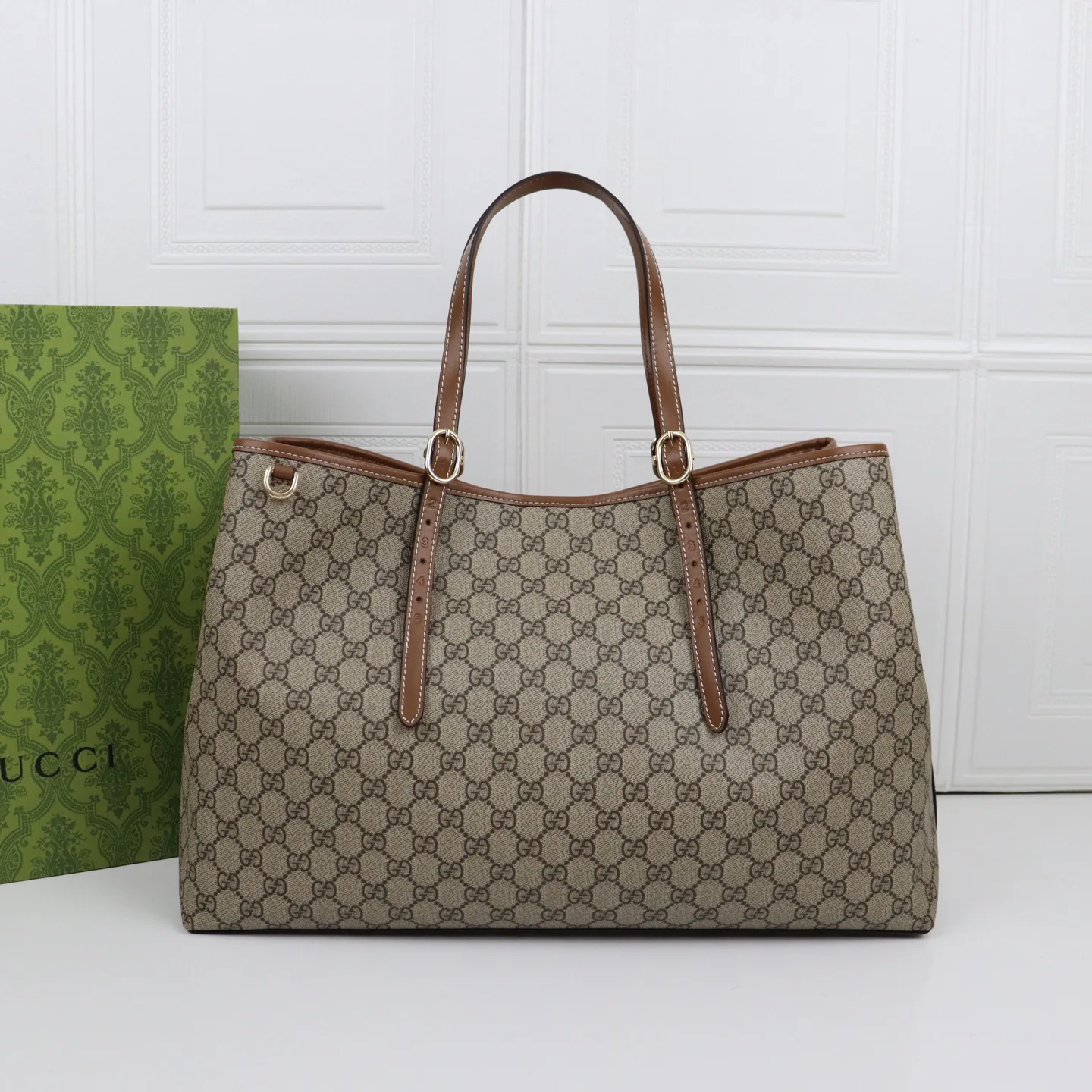 Gucci GG Emblem Maxi brown tote bag