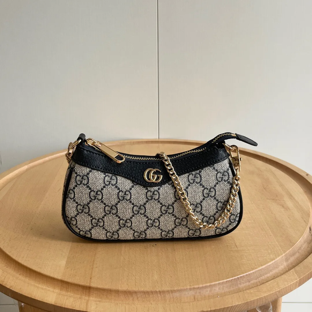 Gucci Ophidia Collection Mini Handbag - Beige And Black Bag