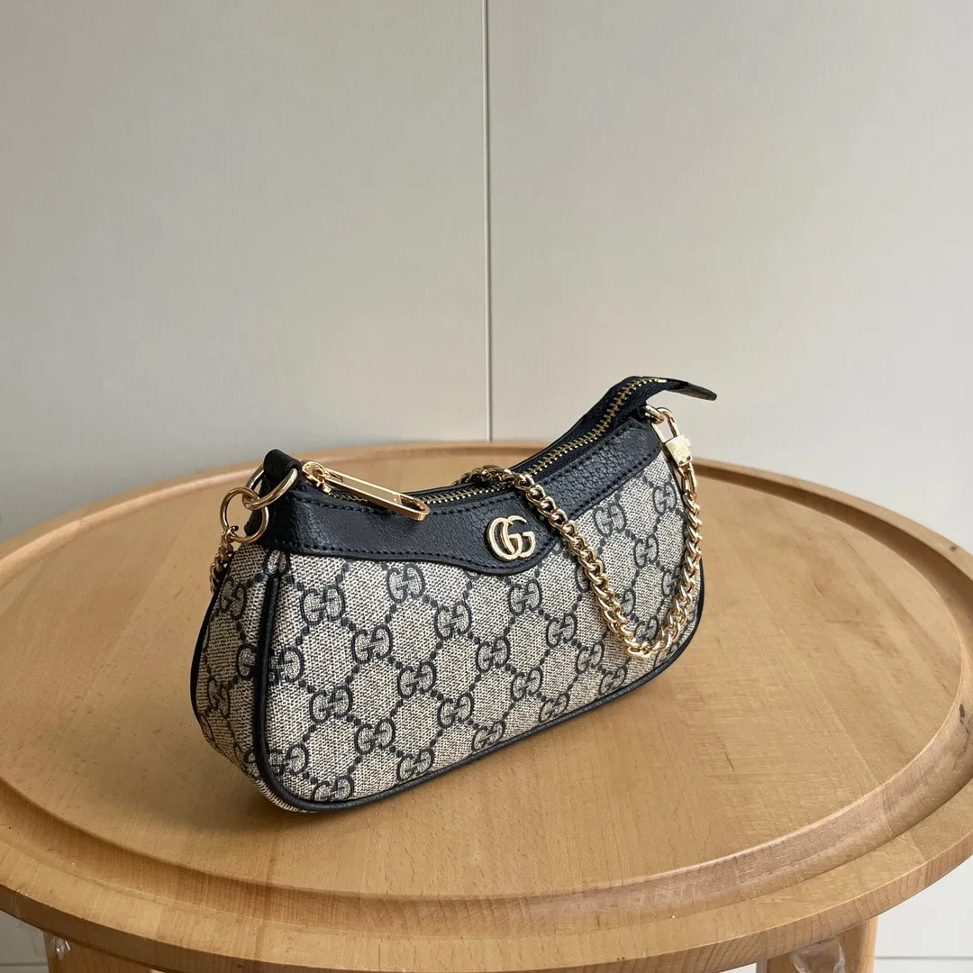Gucci Ophidia Collection Mini Handbag - Beige And Black Bag