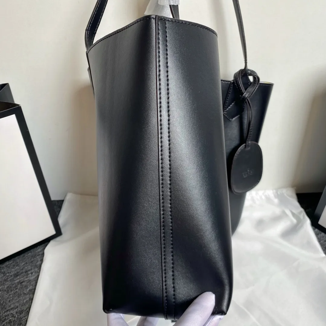 Gucci GG Monogram Blooms Medium Reversible Tote Beige New Military Black - Bag