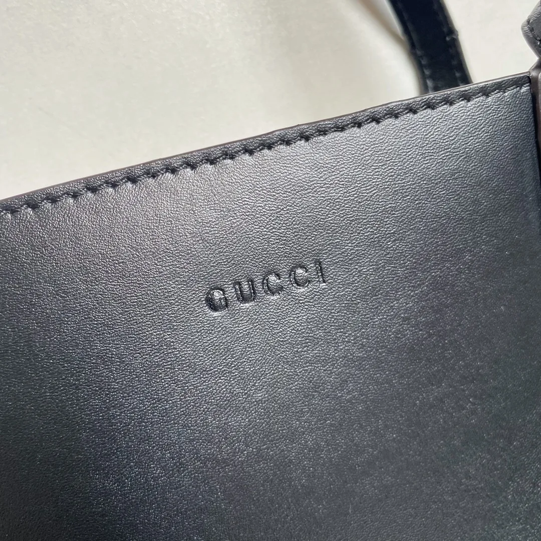 Gucci GG Monogram Blooms Medium Reversible Tote Beige New Military Black - Bag