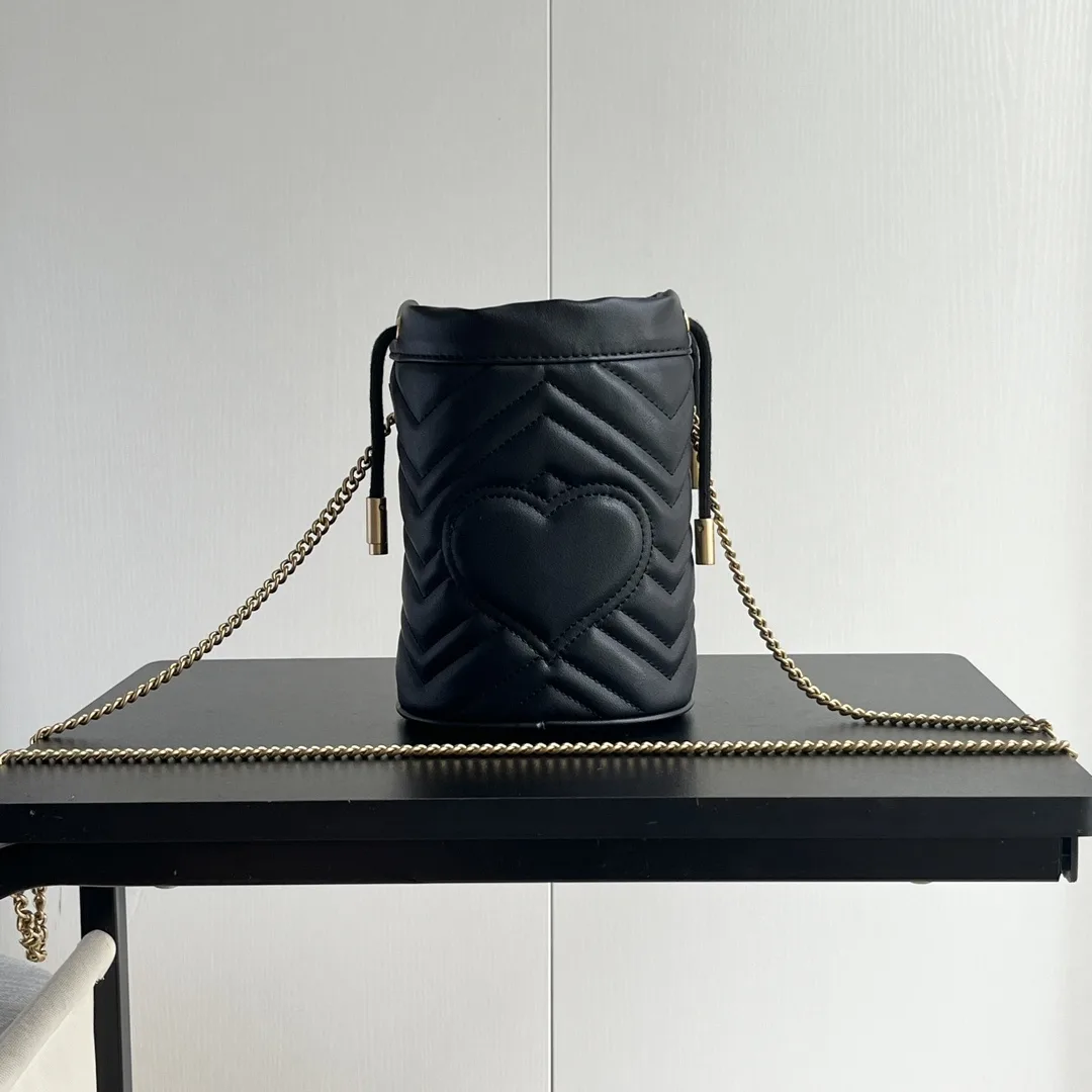 Gucci GG marmont mini bucket bag Black - Bag