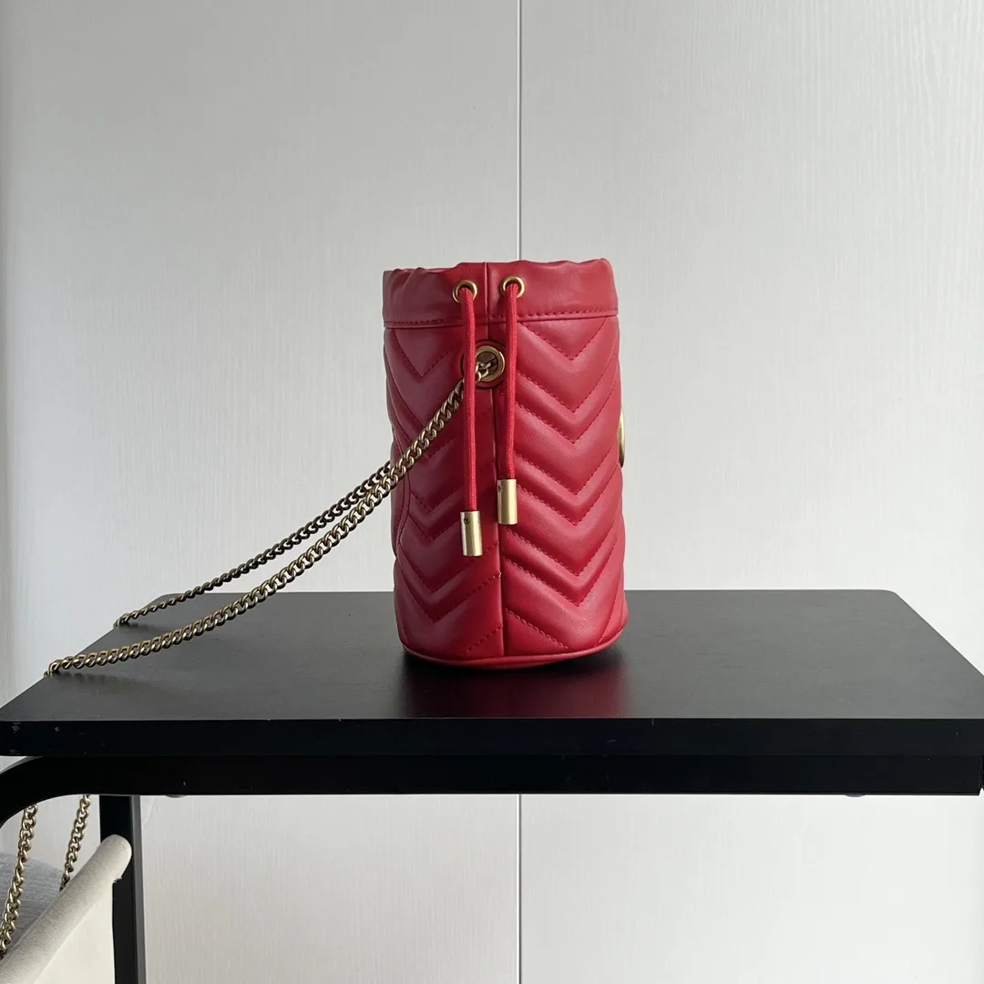 Gucci GG marmont mini bucket bag Red - Bag