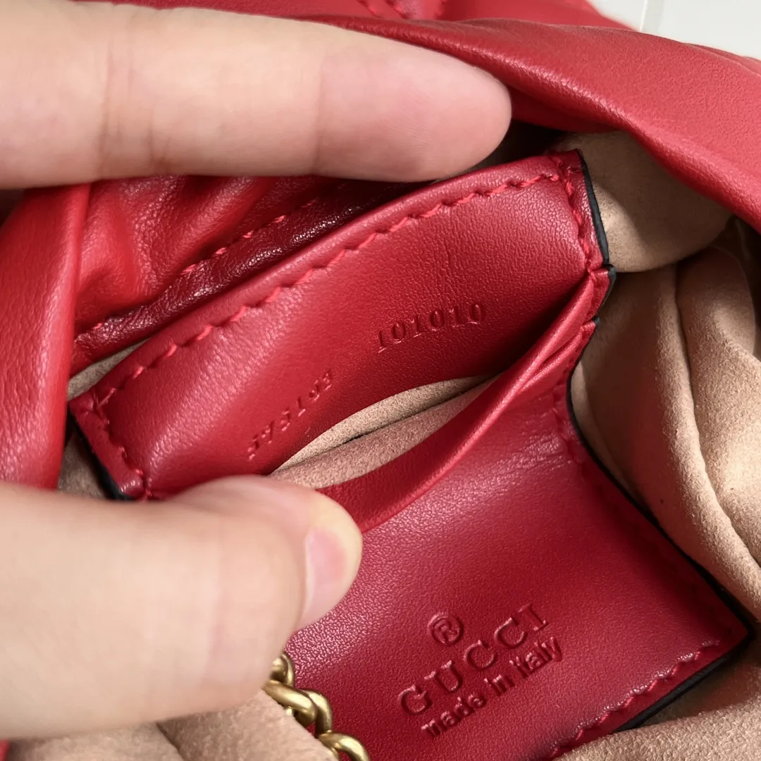 Gucci GG marmont mini bucket bag Red - Bag