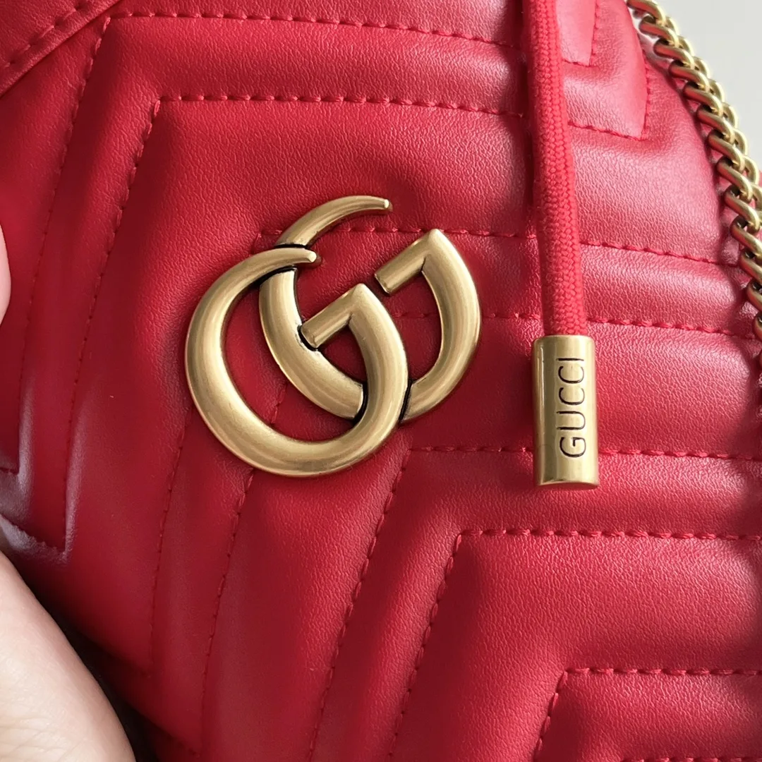 Gucci GG marmont mini bucket bag Red - Bag