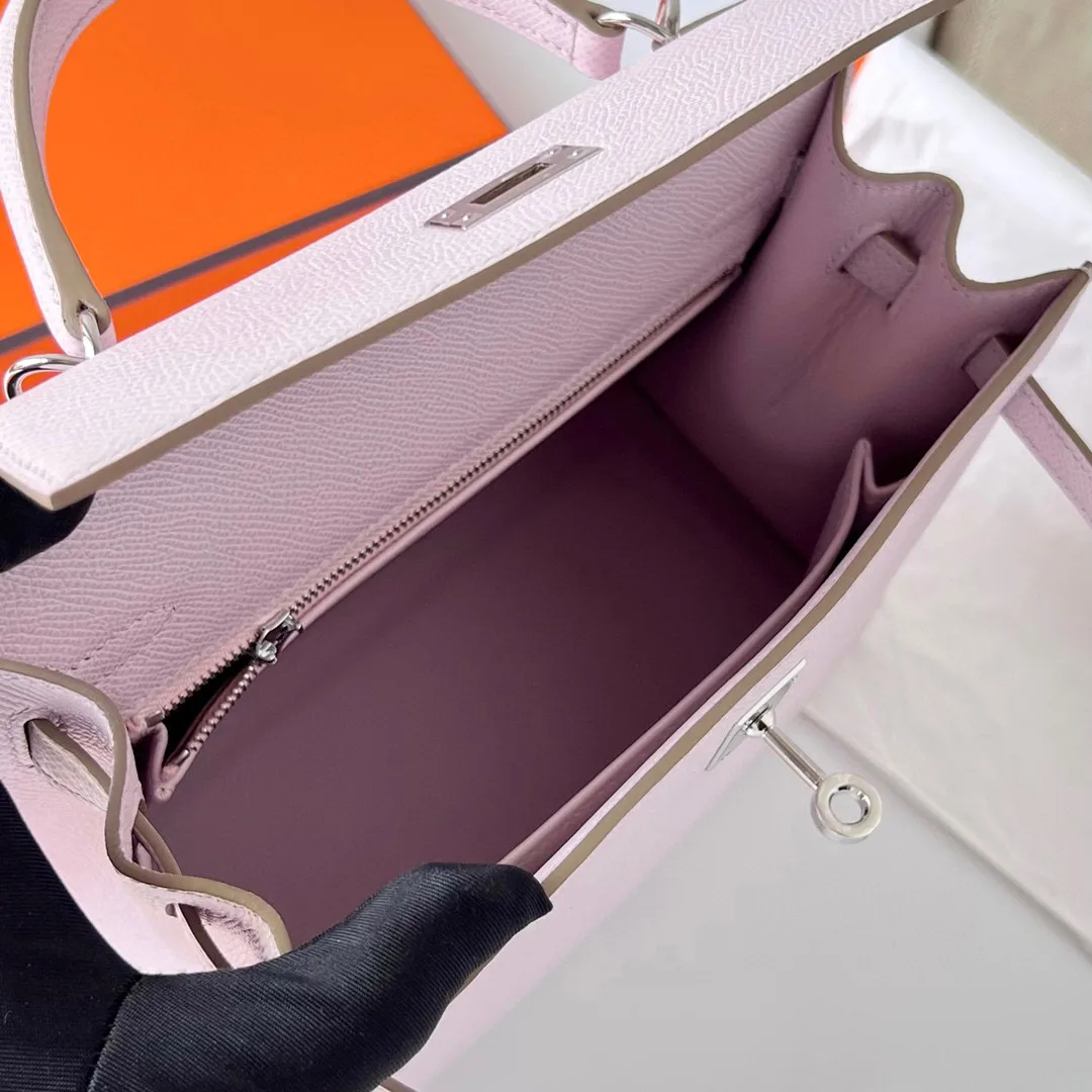 Hermès Epsom Kelly Sellier 25 Mauve Pale
