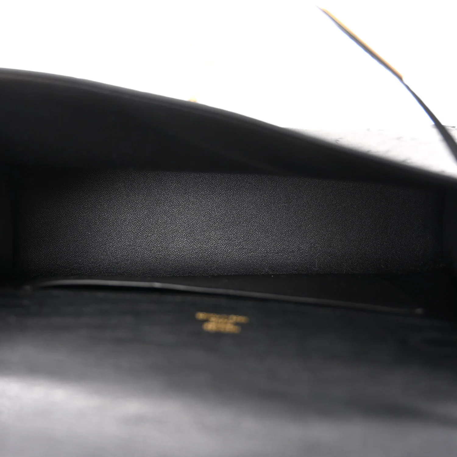 HERMES Ostrich Kelly Pochette Black