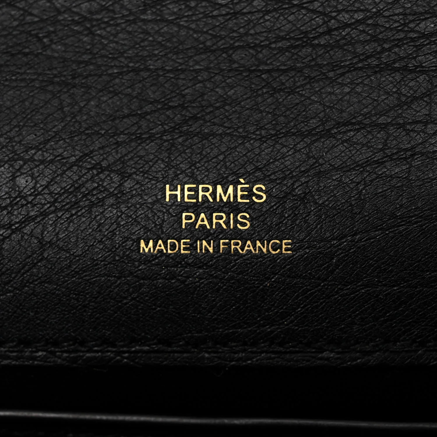 HERMES Ostrich Kelly Pochette Black