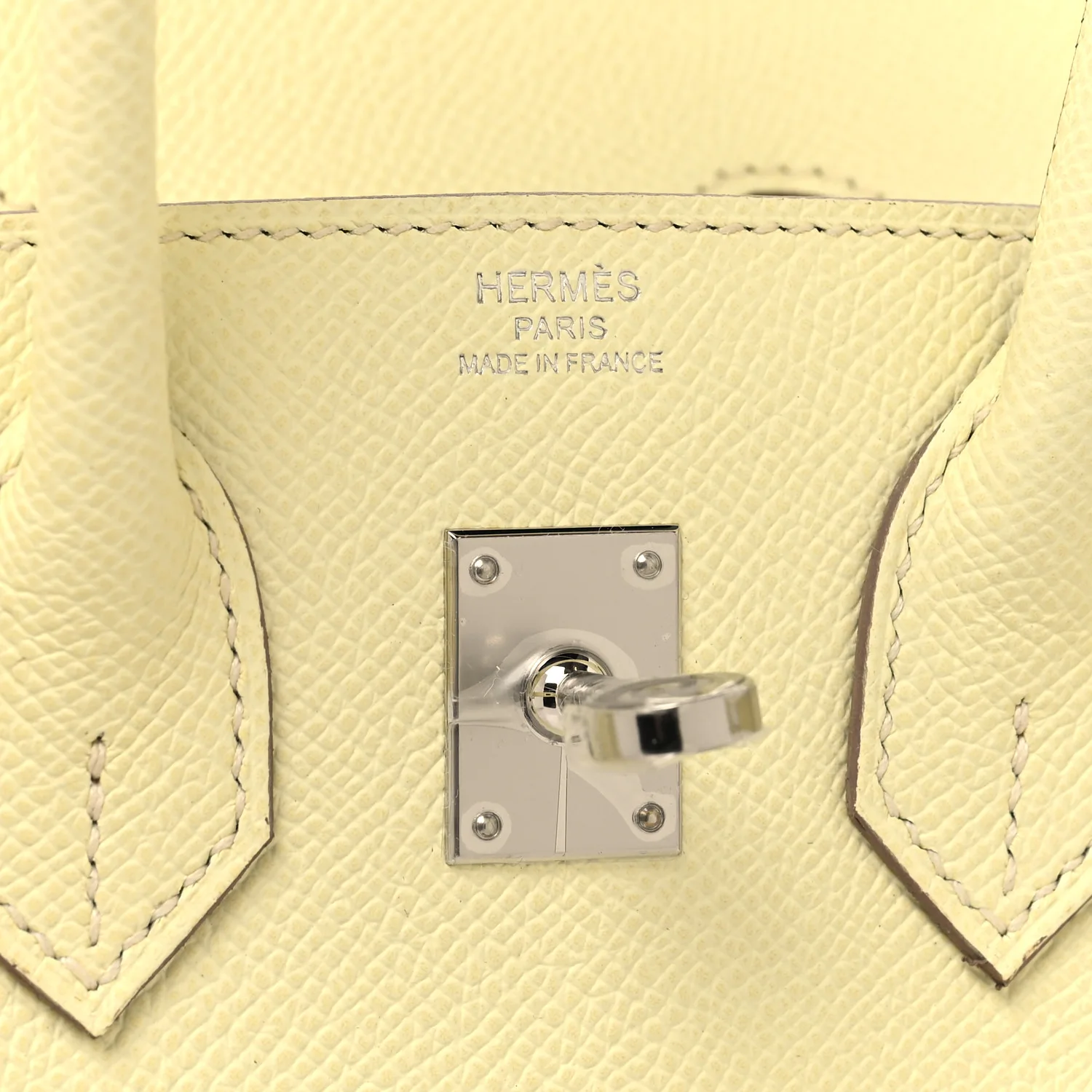 Epsom Birkin Sellier 25 Jaune Milton