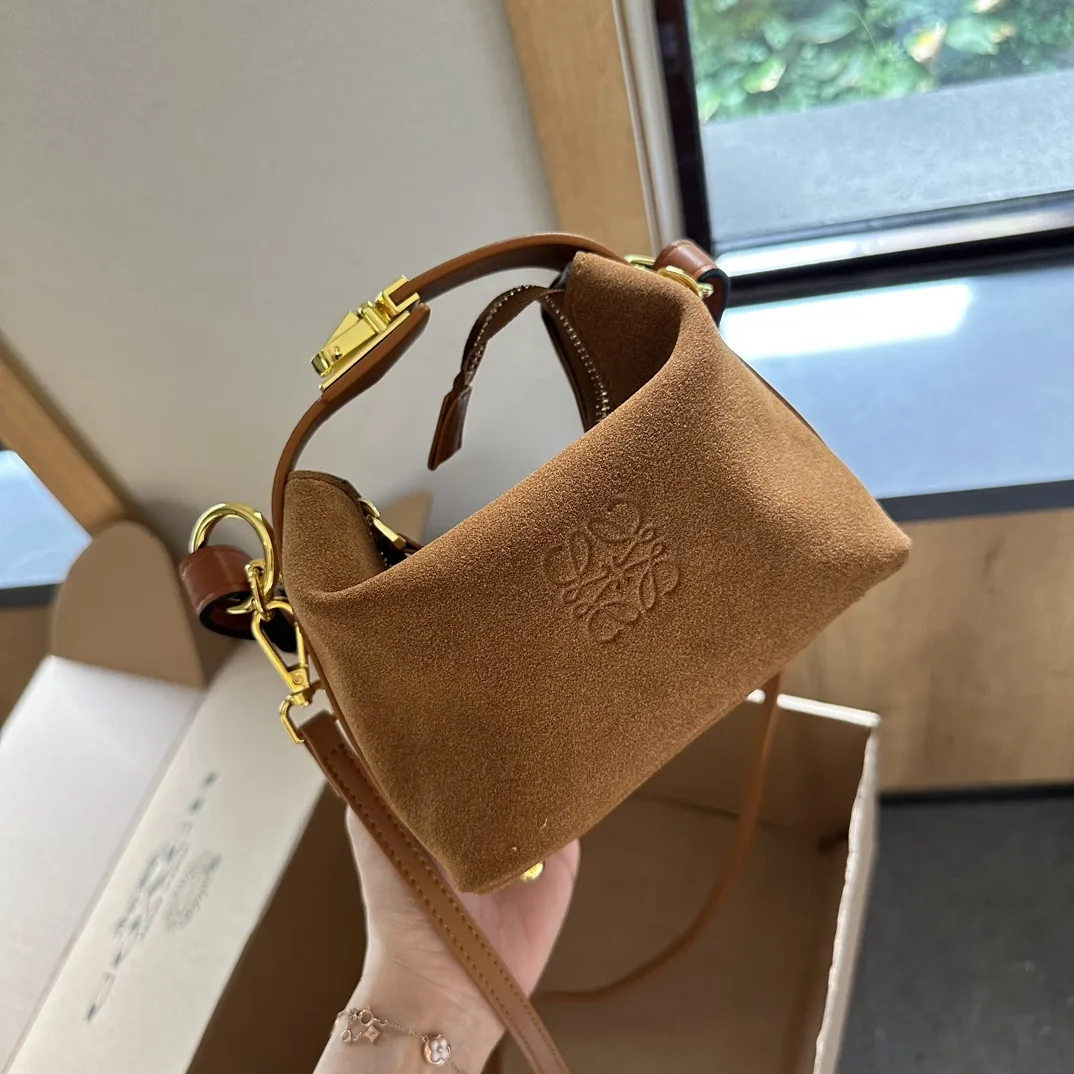 Cubi Anagram Jacquard & Calfskin Shoulder Bag