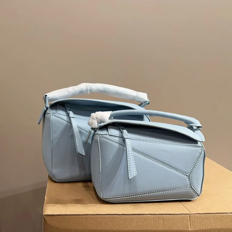 Puzzle bag in soft grained calfskin