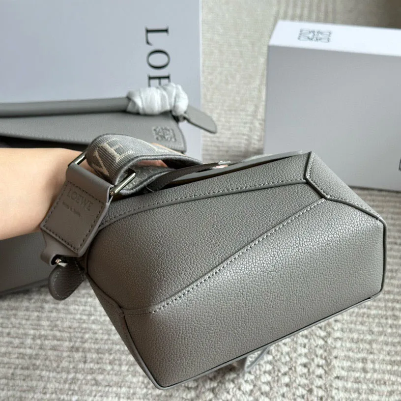Puzzle bag in soft grained calfskin