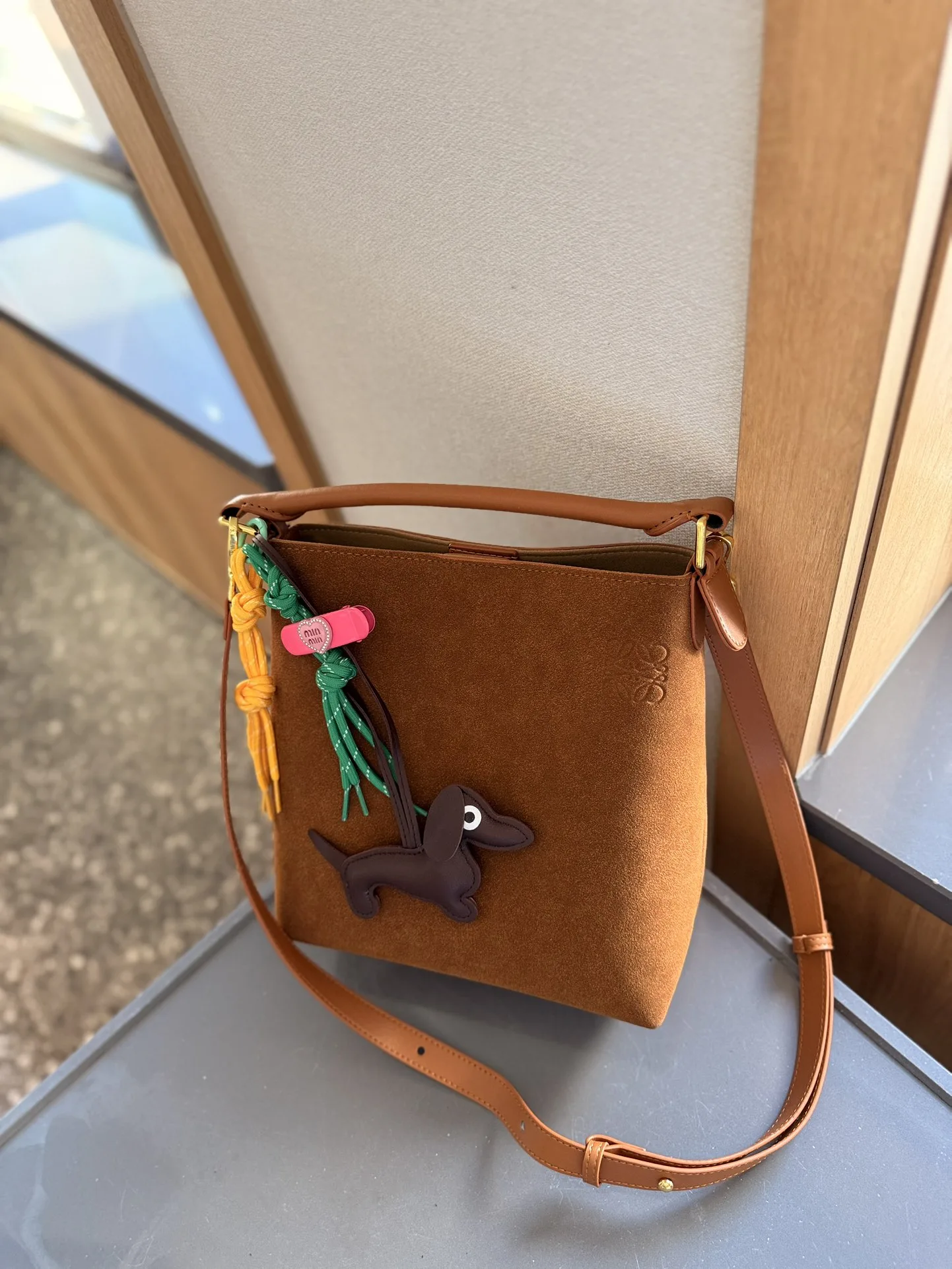 Suede Shoulder Bag