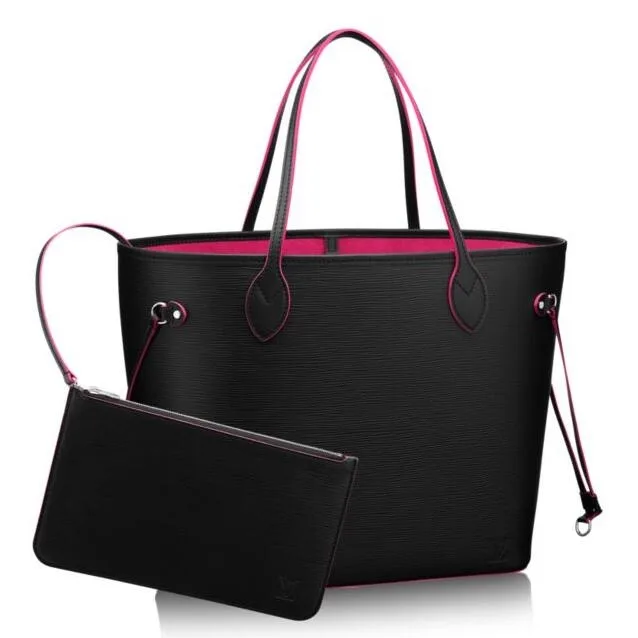Neverfull MM Bag In Noir Epi Leather M54185