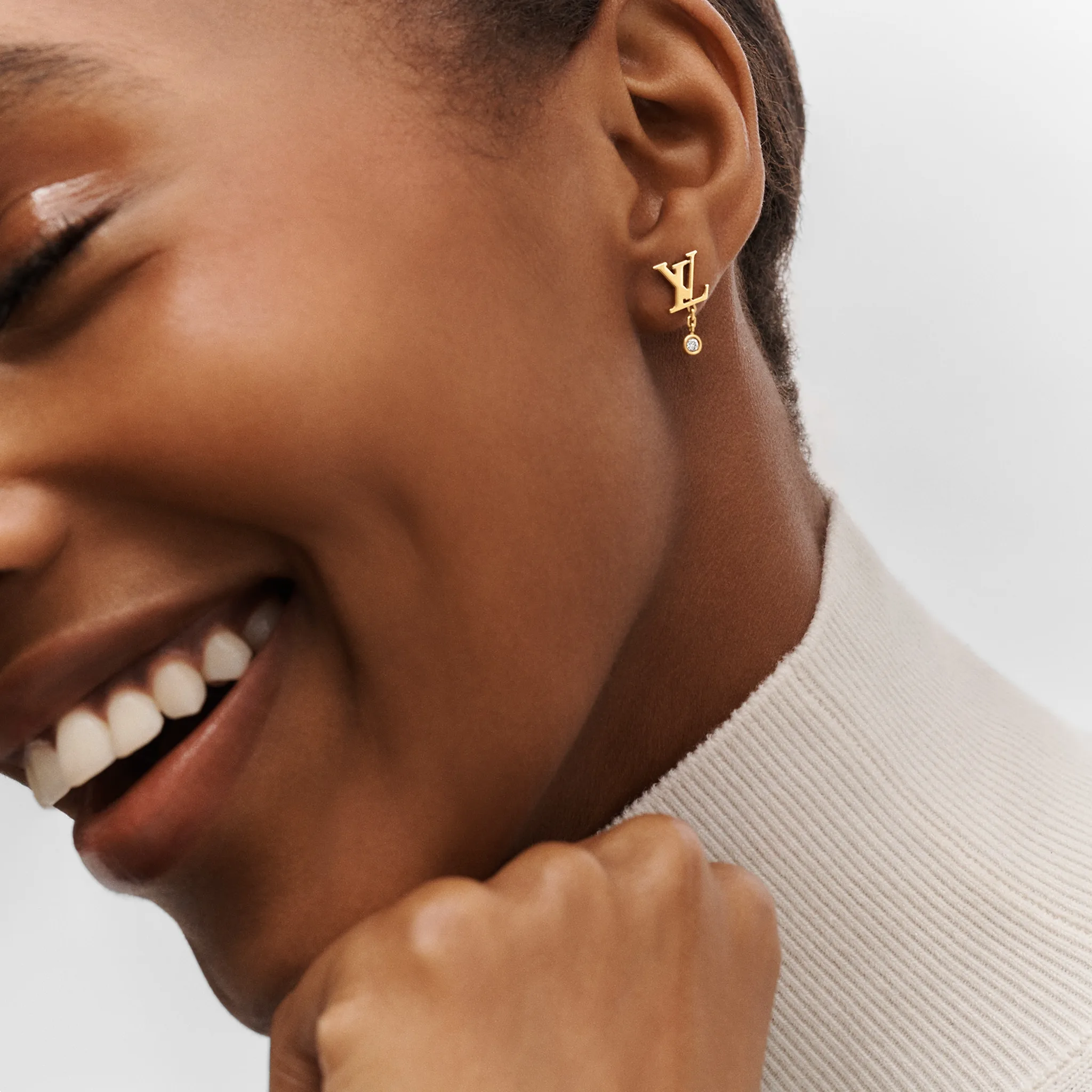 Idylle Blossom Ear Stud, Yellow Gold And Diamond - Per Unit
