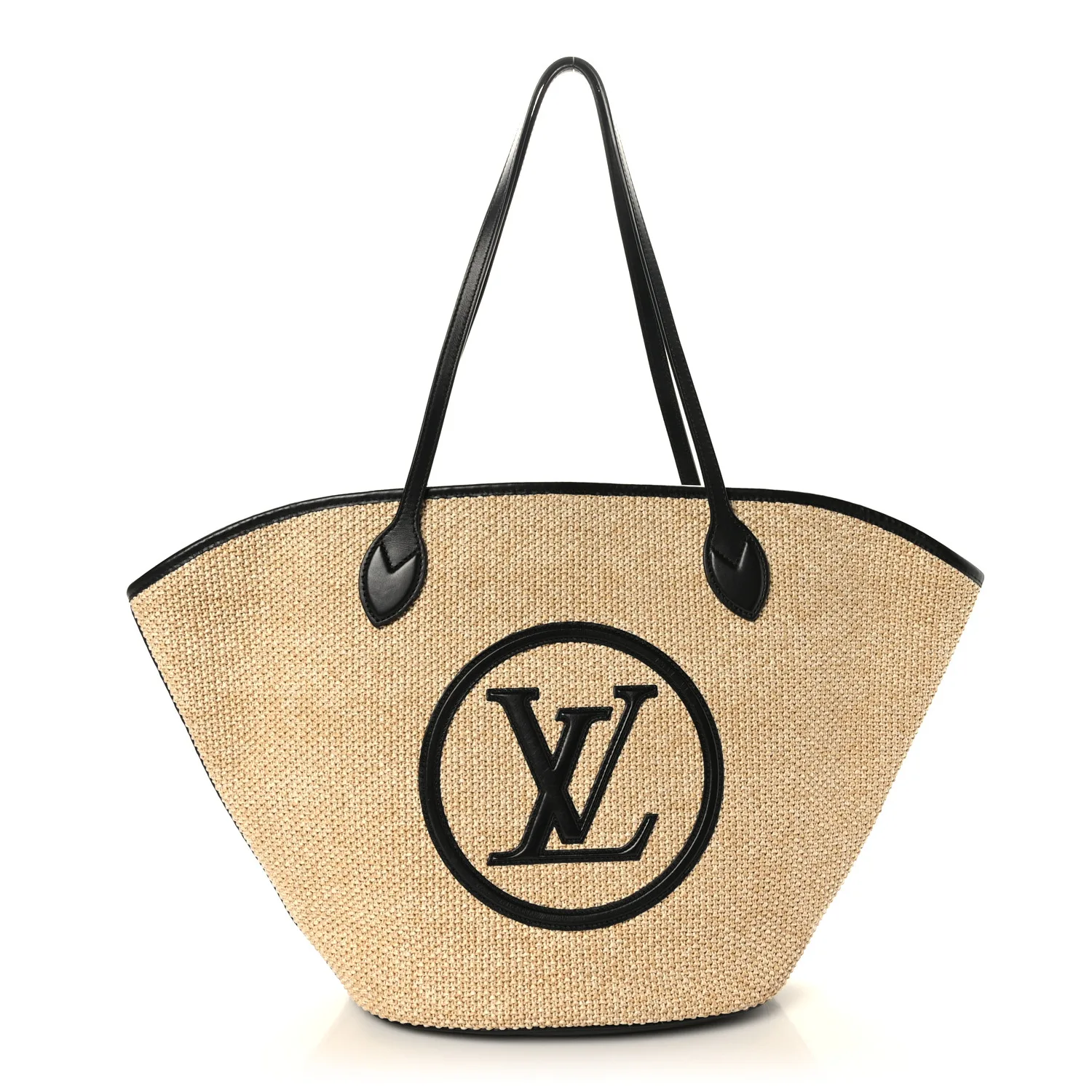 Louis Vuitton Raffia Saint Jacques Tote Black