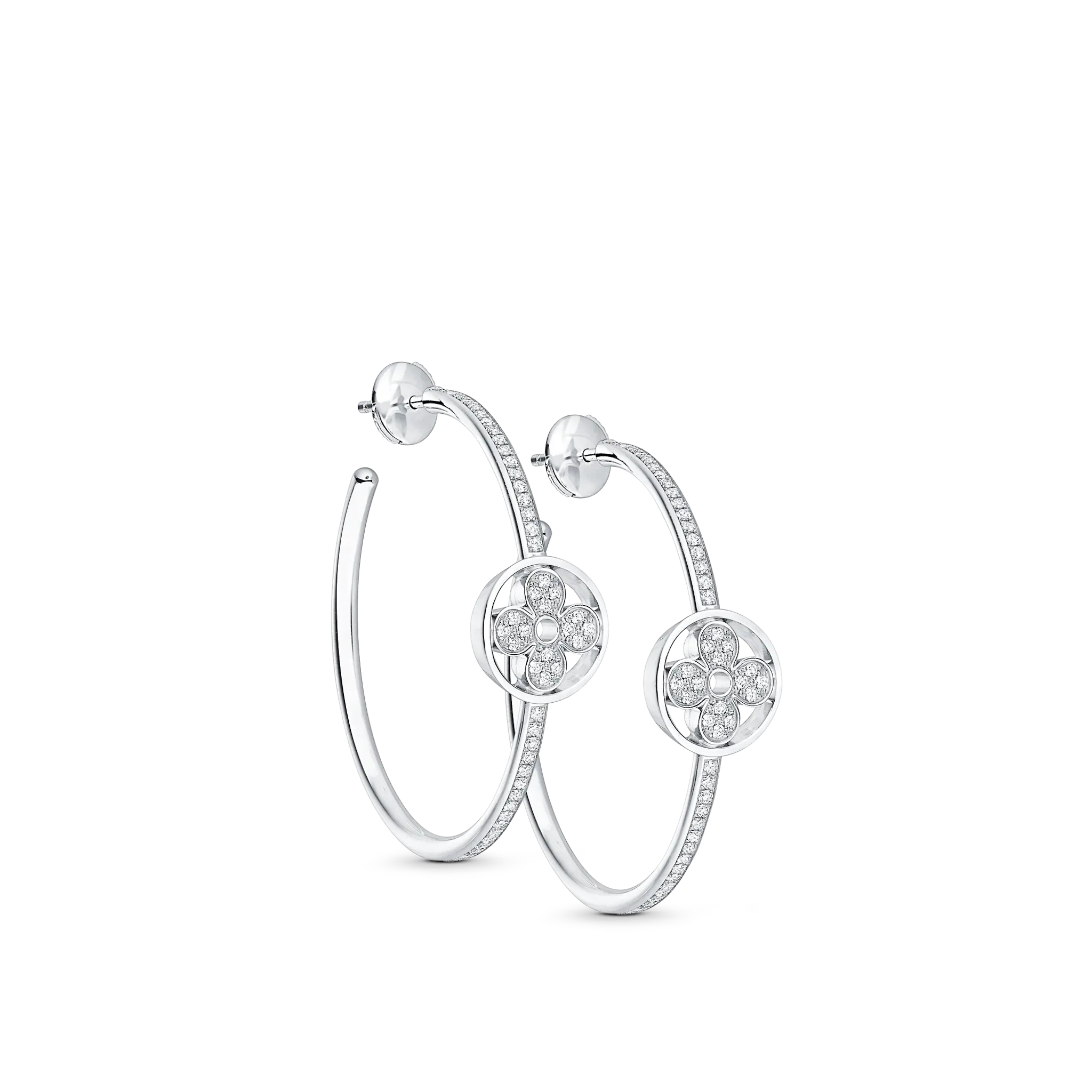 Louis Vuitton Idylle Blossom Hoops, White Gold And Diamonds