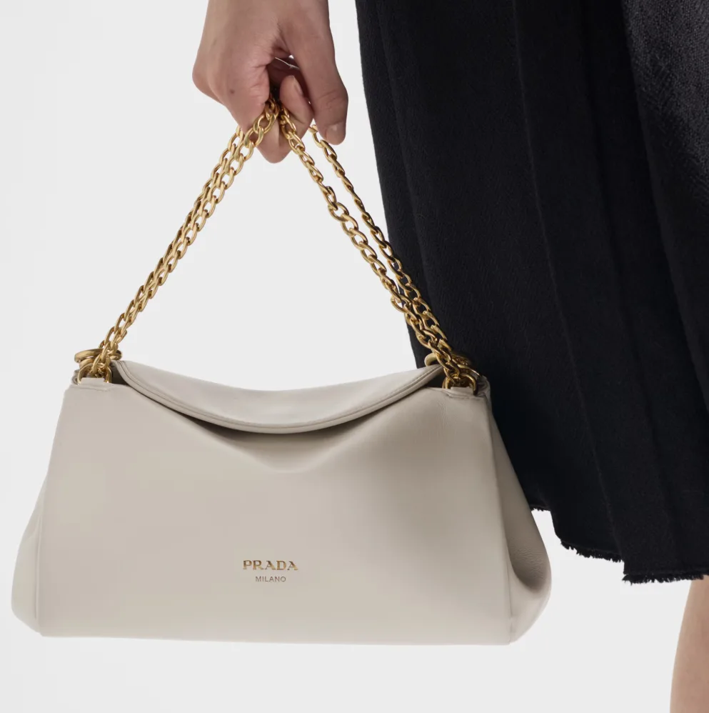 Prada Tumulte small nappa leather bag-White