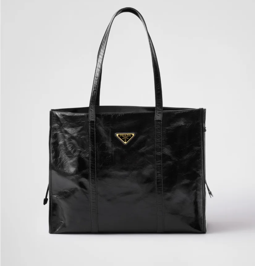 Large leather tote bag