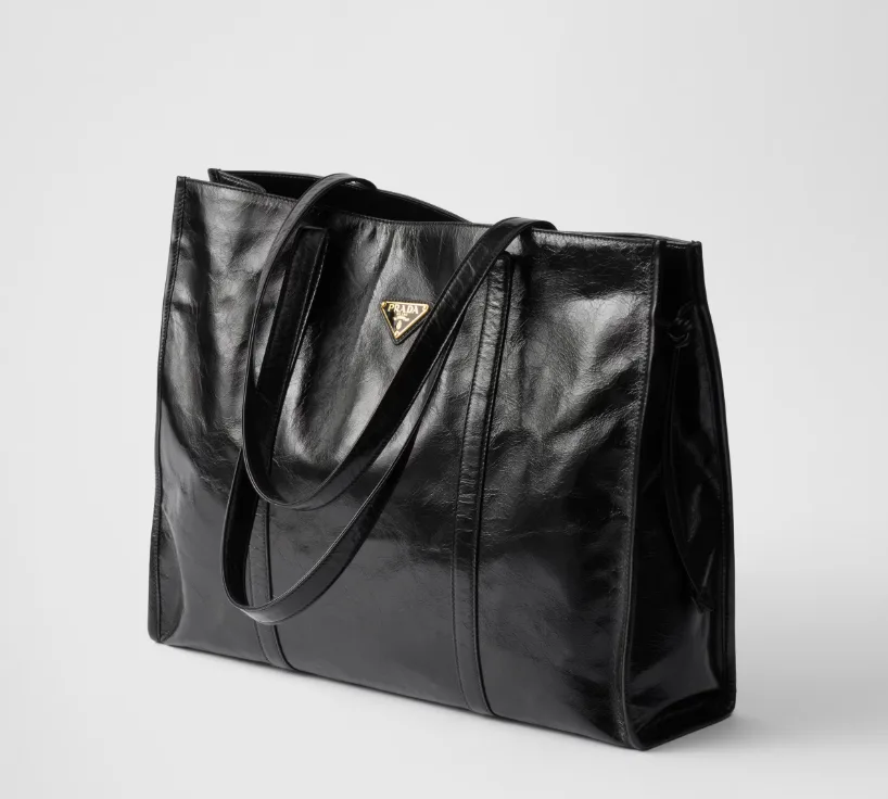 Large leather tote bag