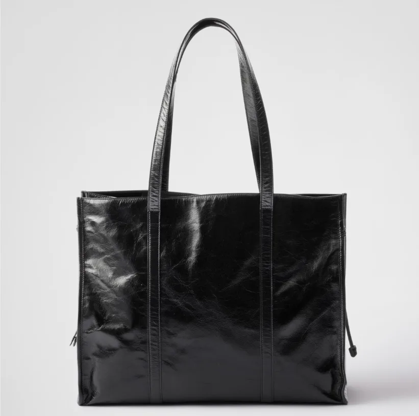 Large leather tote bag