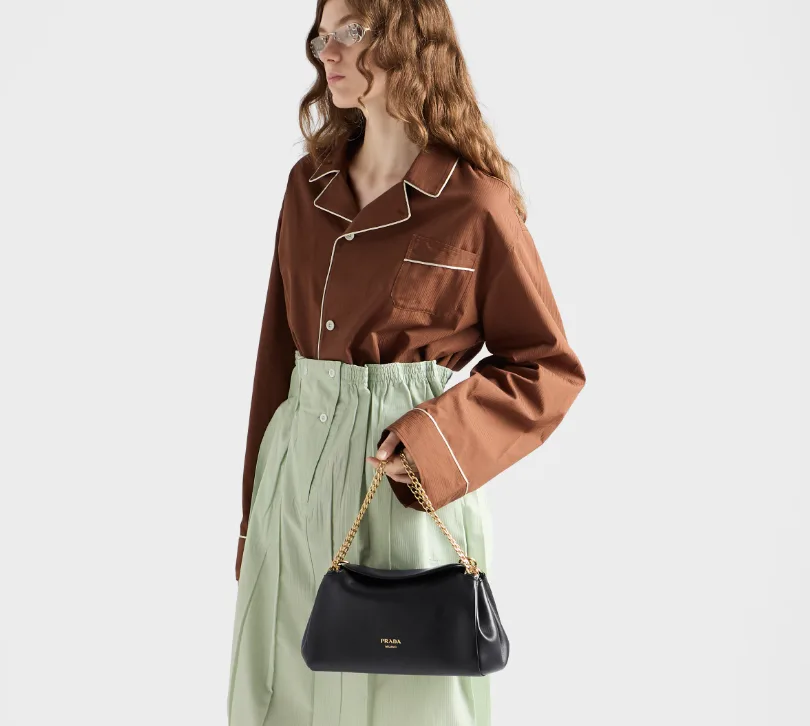 Prada Tumulte small nappa leather bag-Black