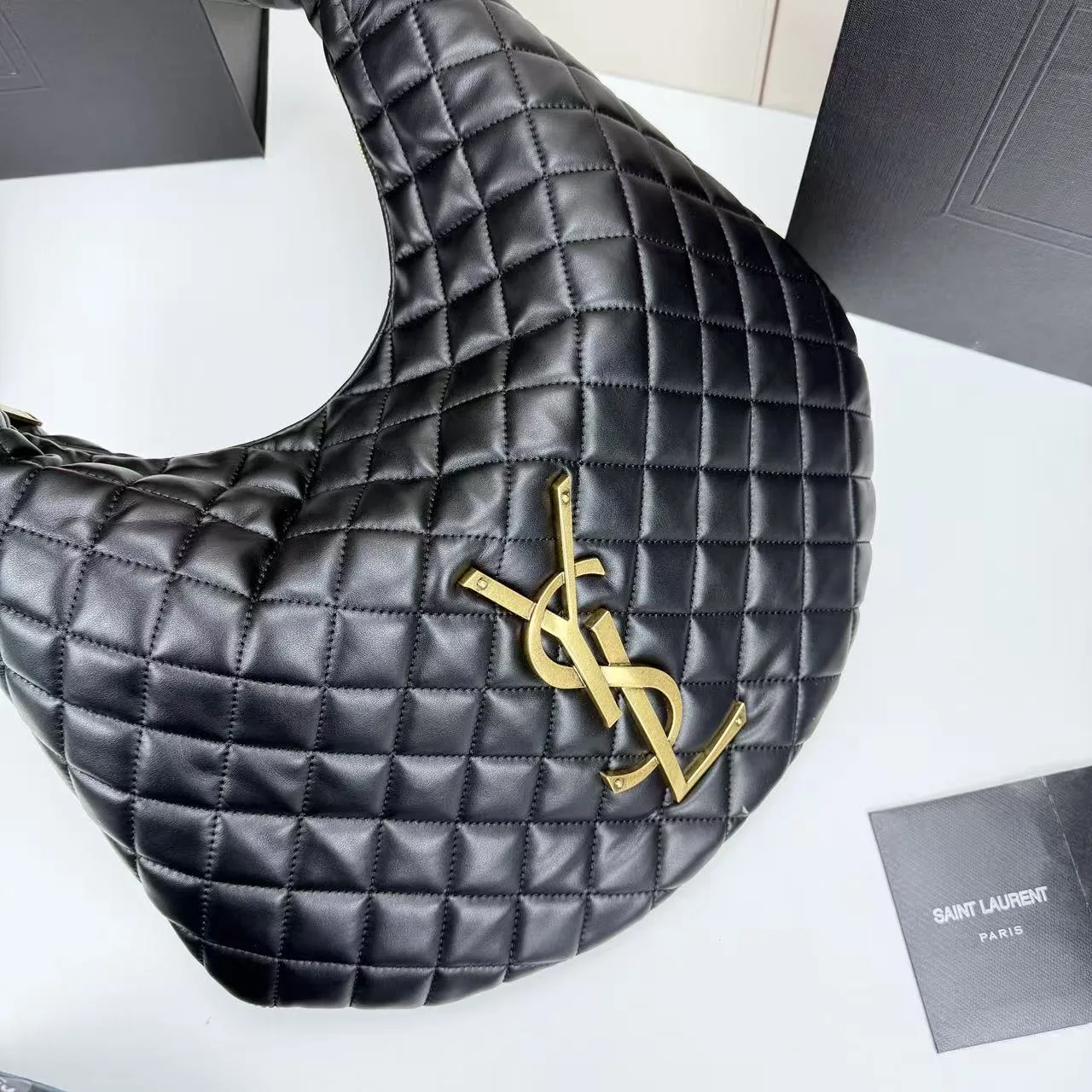 Saint Laurent YSL ICARE hobo in quilted nappa Bag - Black