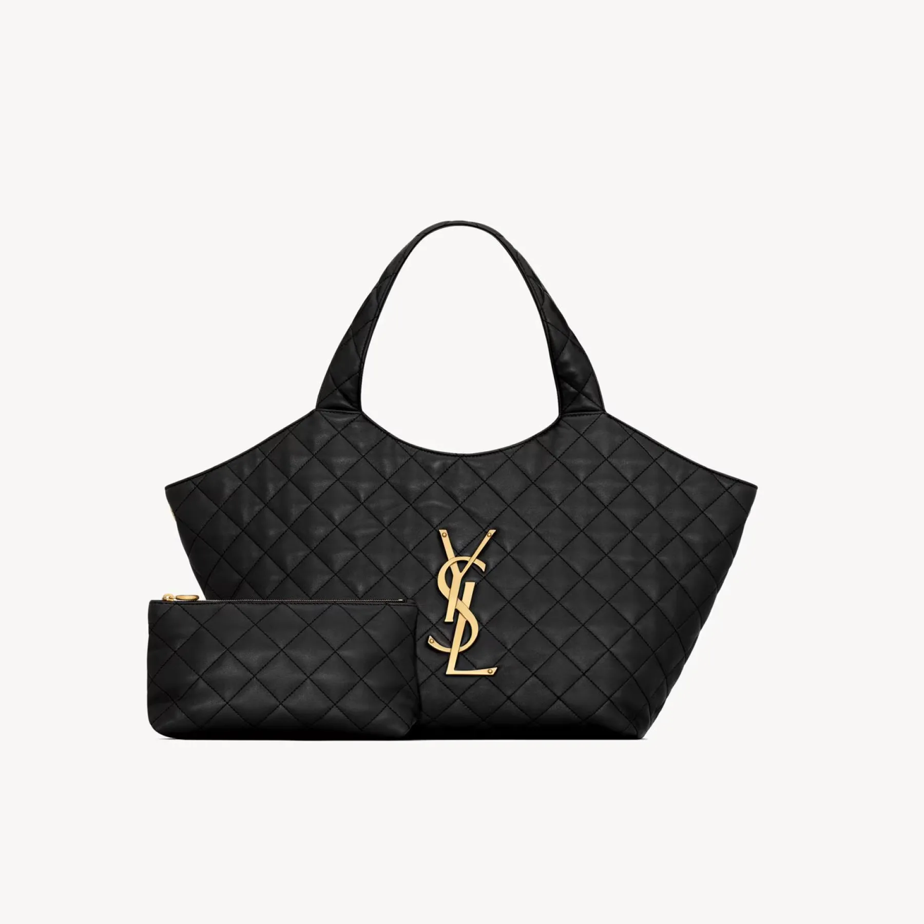 SAINT LAURENT YSL ICARE Medium in quilted nappa Black - Bag