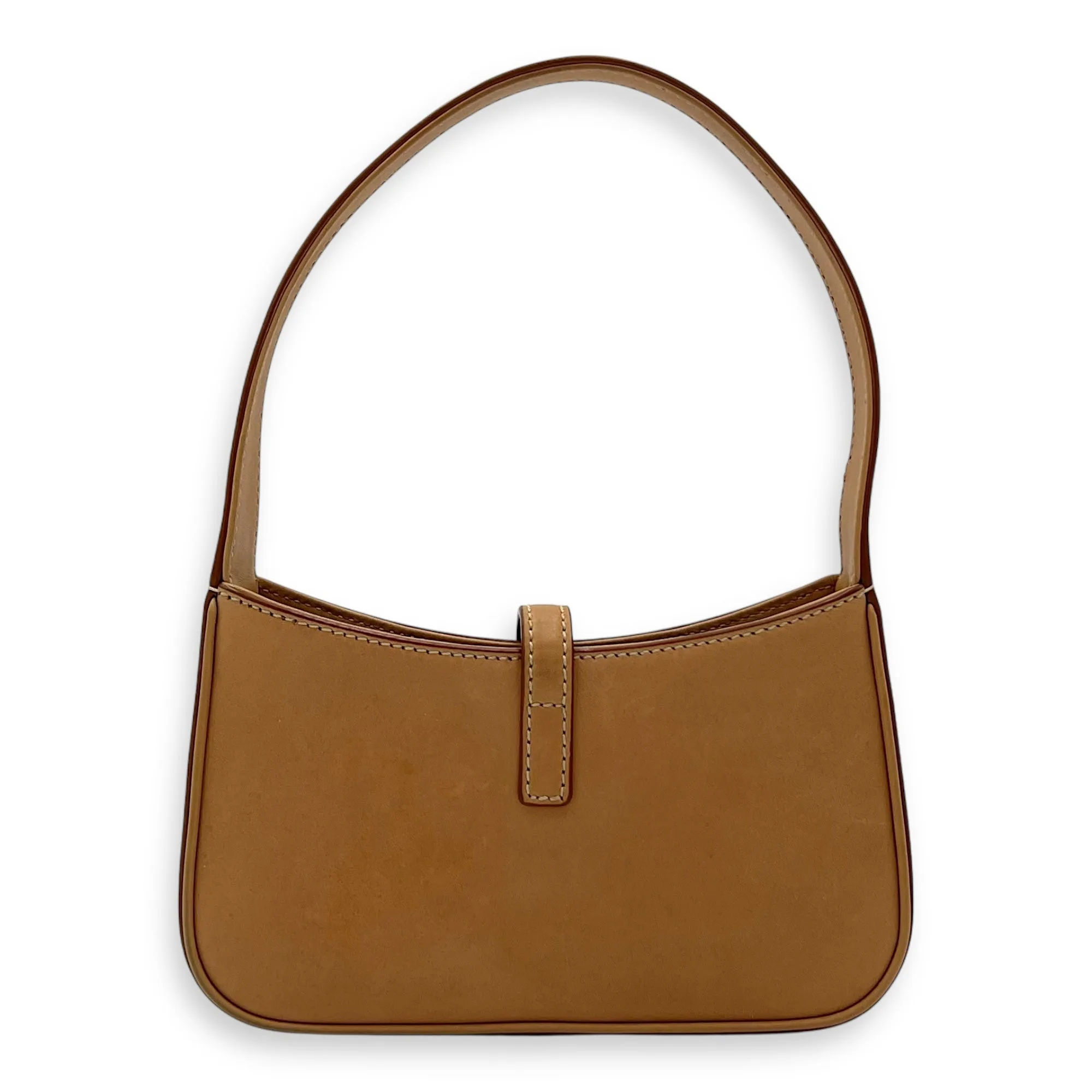 Le 5 A 7 Top Handle Bag Brown in Calfskin, Gold hardware
