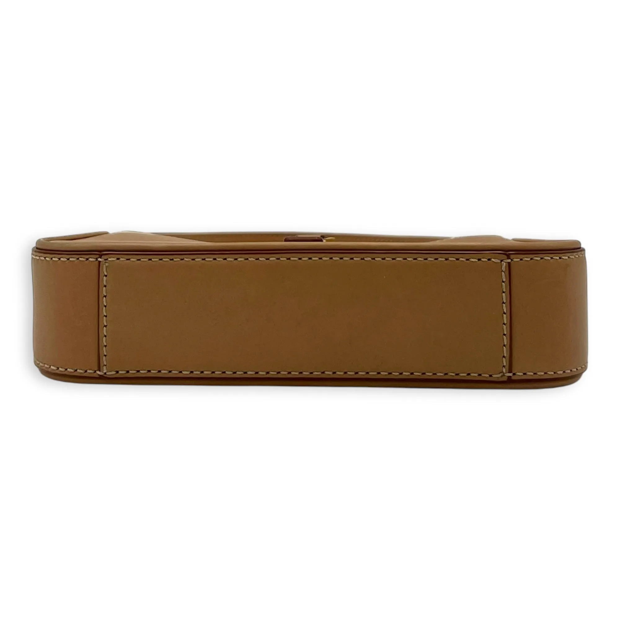 Le 5 A 7 Top Handle Bag Brown in Calfskin, Gold hardware