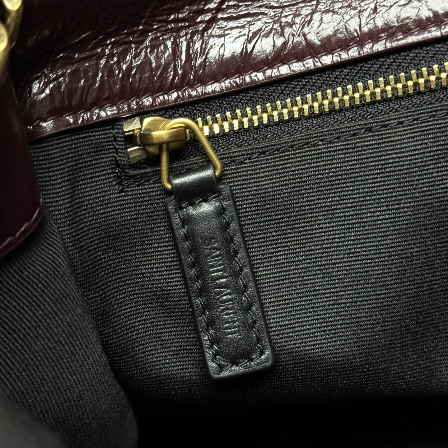 Saint Laurent YSL NIKI MEDIUM IN VINTAGE LEATHER Wine - Bag