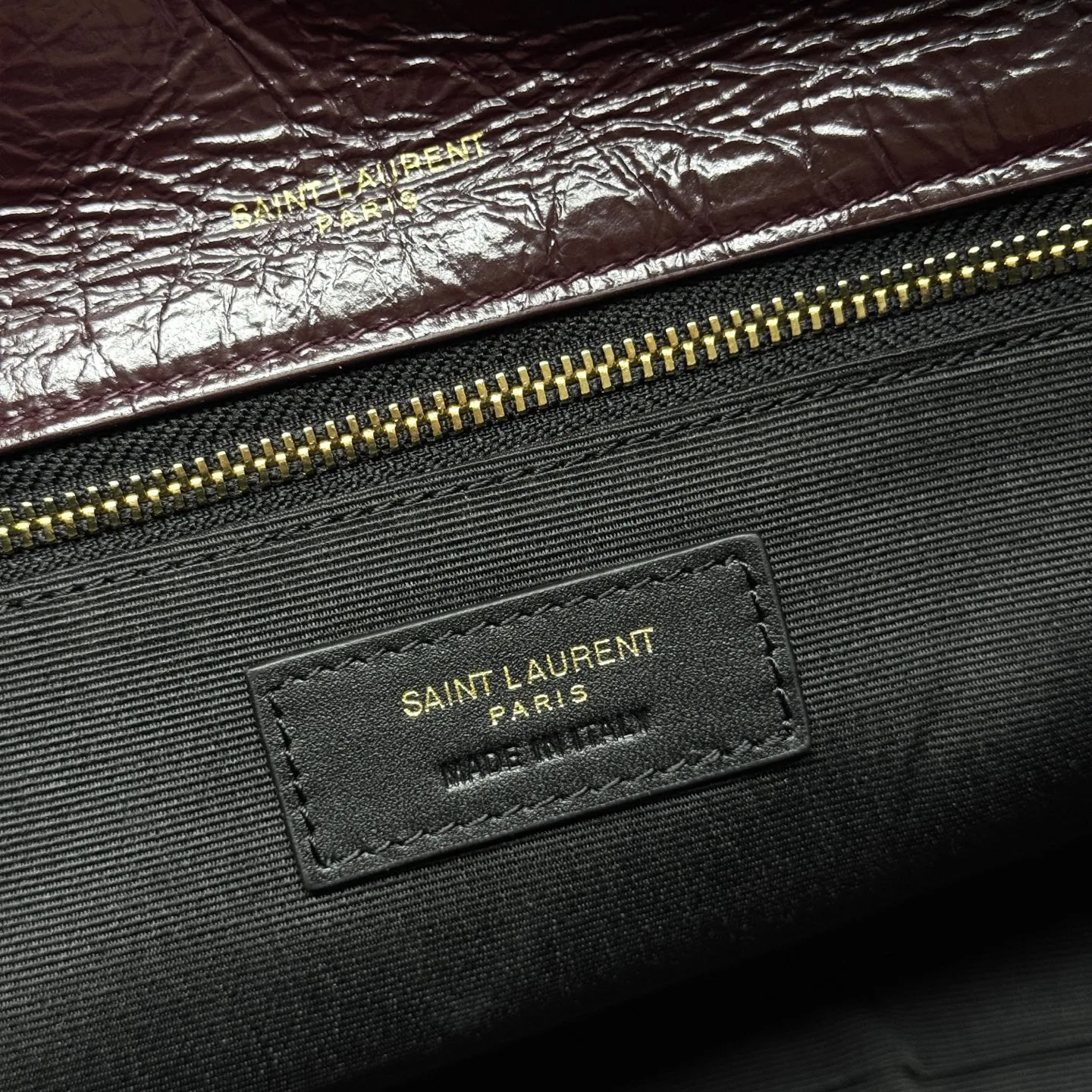 Saint Laurent YSL NIKI MEDIUM IN VINTAGE LEATHER Wine - Bag
