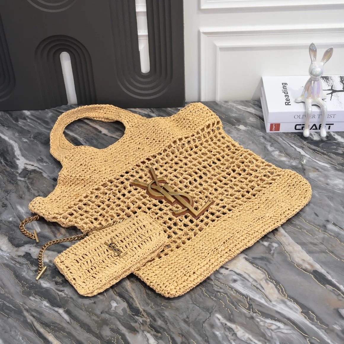 Saint Laurent Icare In Raffia - Bag