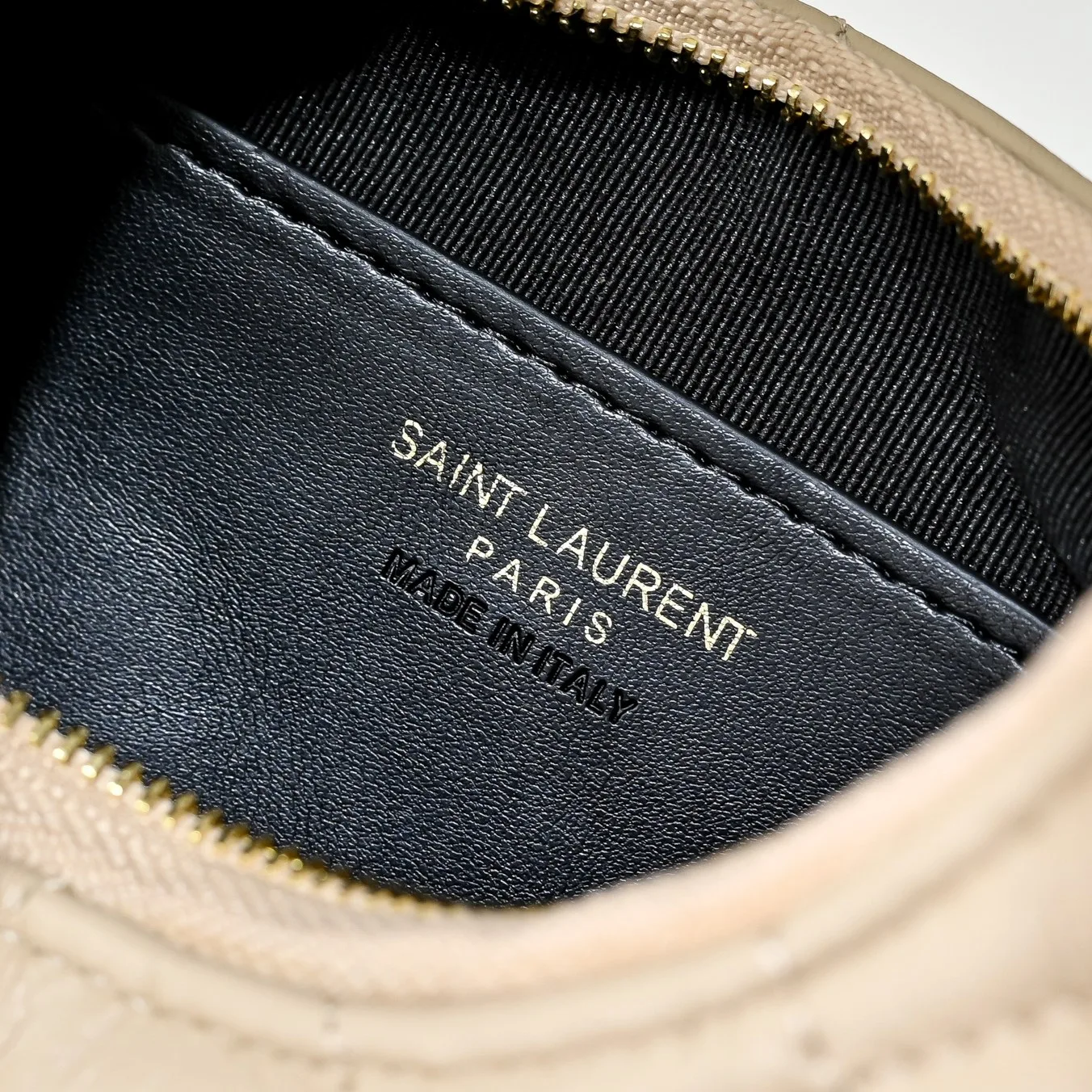 [TOP]Saint Laurent YSL IICARINO in quilted suede Hobo Bag - DARK BEIGE