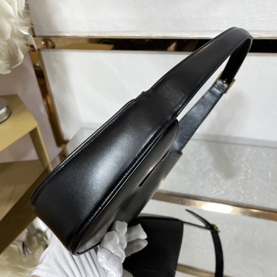 SAINT LAURENT YSL Croc-Embossed Le 5 à 7 Hobo Bag