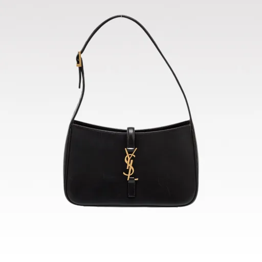SAINT LAURENT YSL Croc-Embossed Le 5 à 7 Hobo Bag