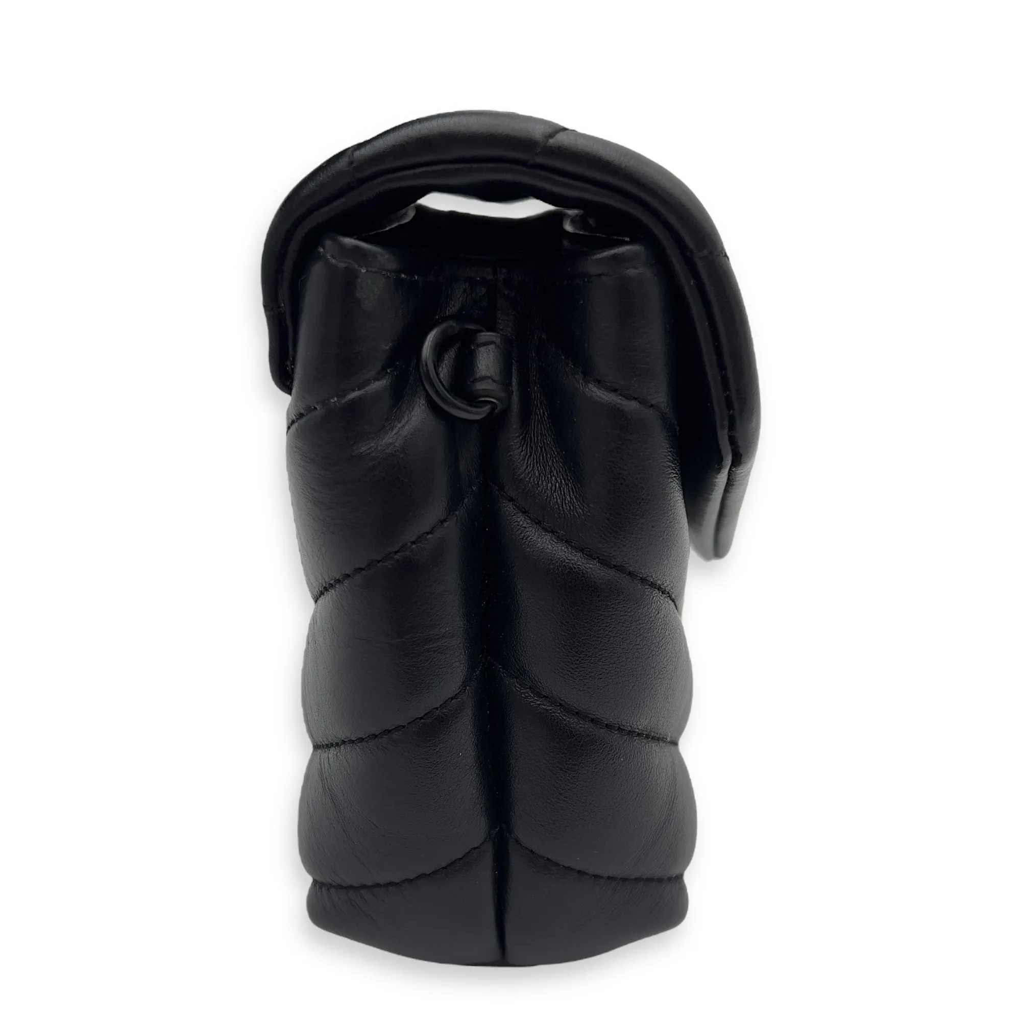 Loulou Shoulder Bag Black in Calfskin, Acetate hardware